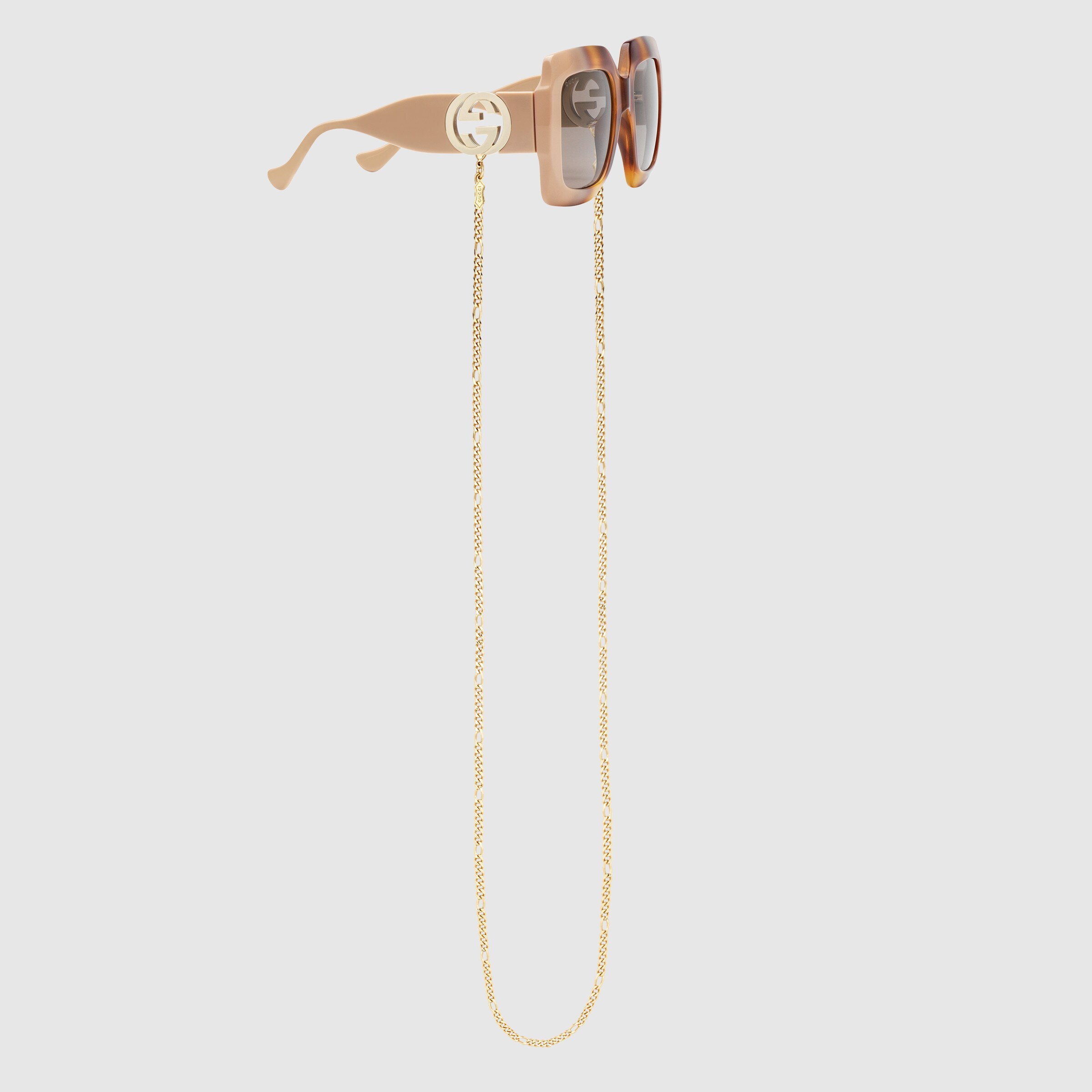 Gucci Square-frame Sunglasses In Nude