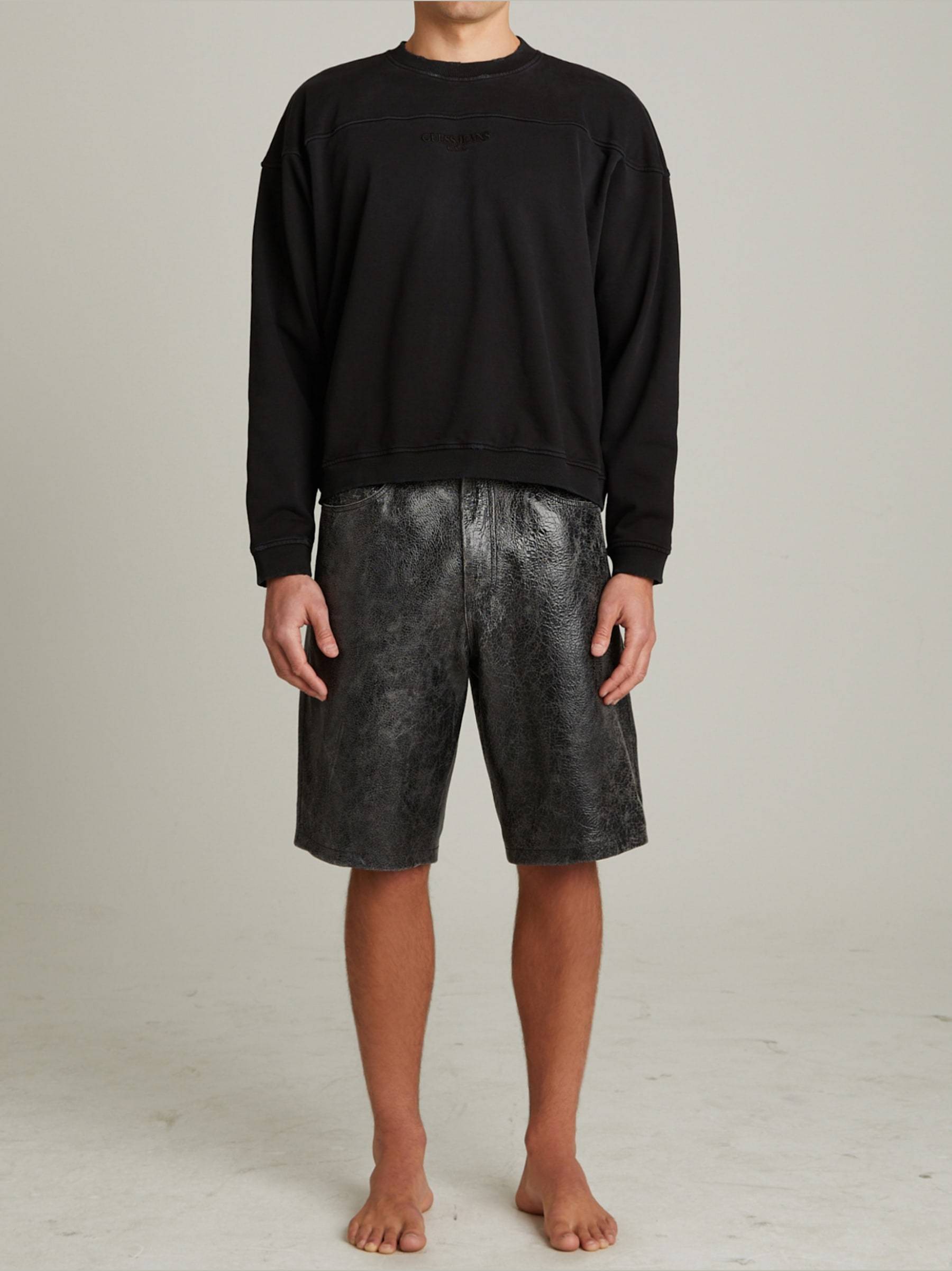 Guess Long-sleeved Sweater In Black