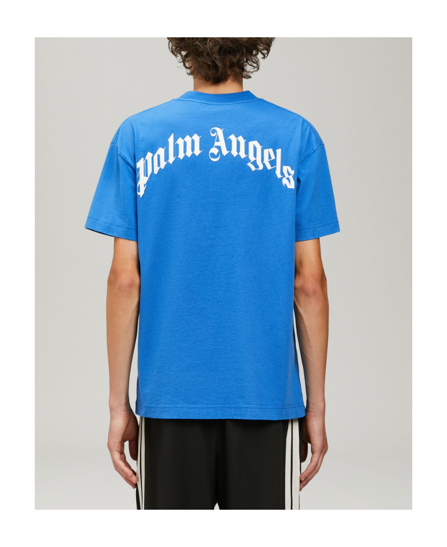 PALM ANGELS PALM ANGELS SHARK PRINTED CREWNECK T-SHIRT