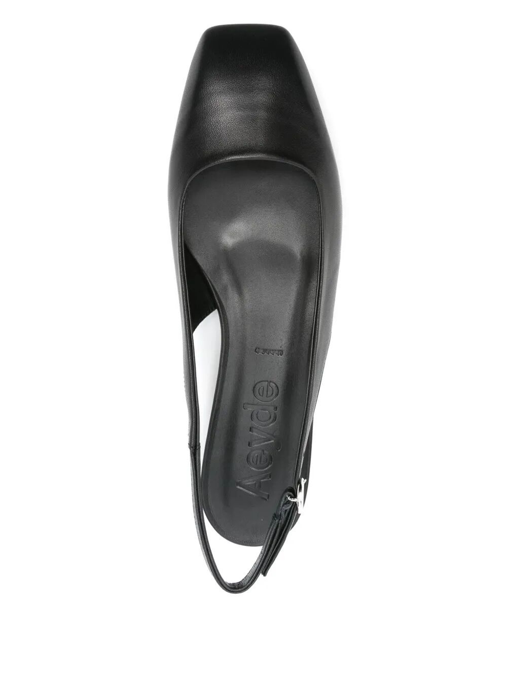 Aeyde 10mm Geraldine Napa Slingback Flats In Black