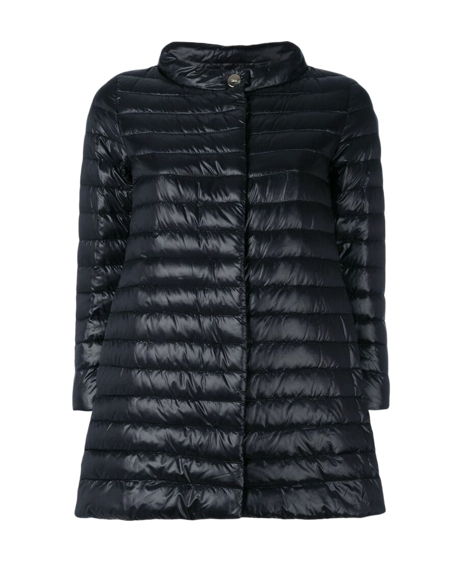Herno Midi Padded Coat In Black