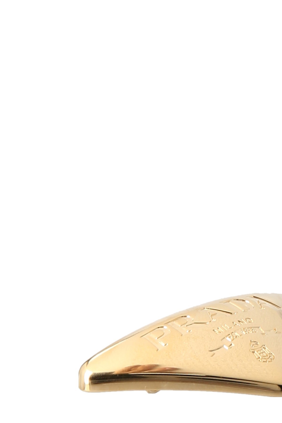 Prada Logo Hair Ornaments In Yellow