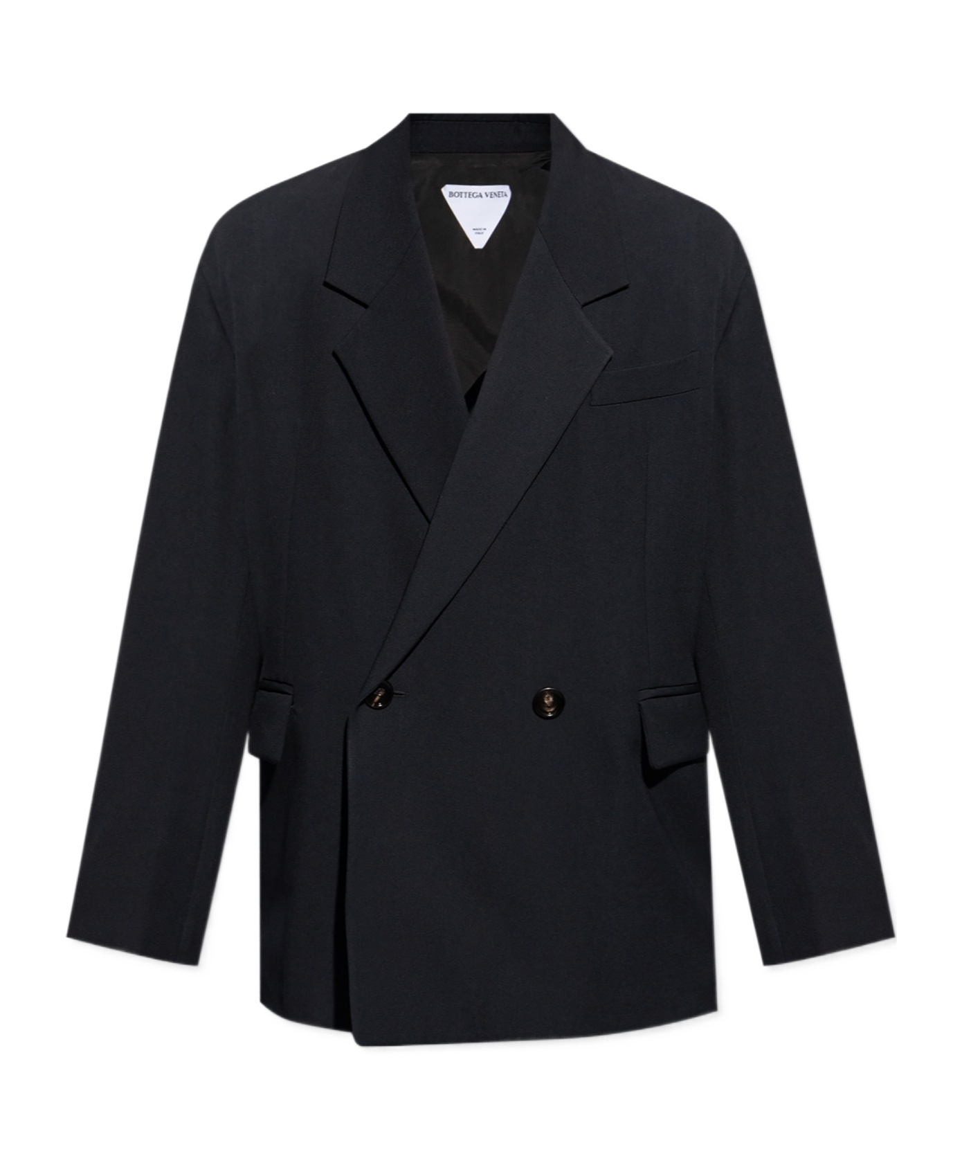 Bottega Veneta Long-sleeved Suit Coat In Black