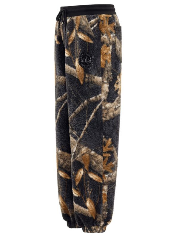 Moose Knuckles Graphic-print Fleece Track Pants In Black