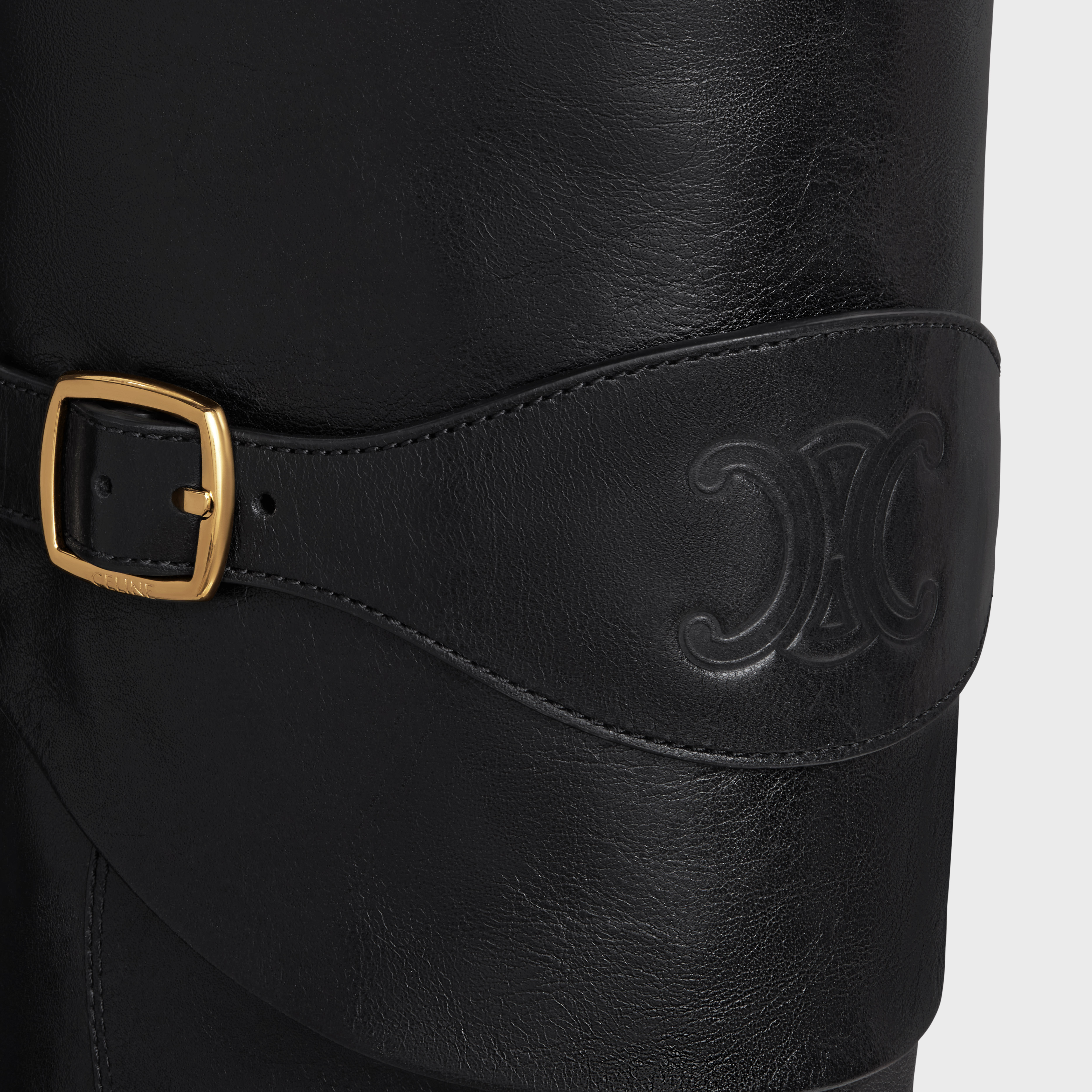 Celine Almond-shaped Boots In Black