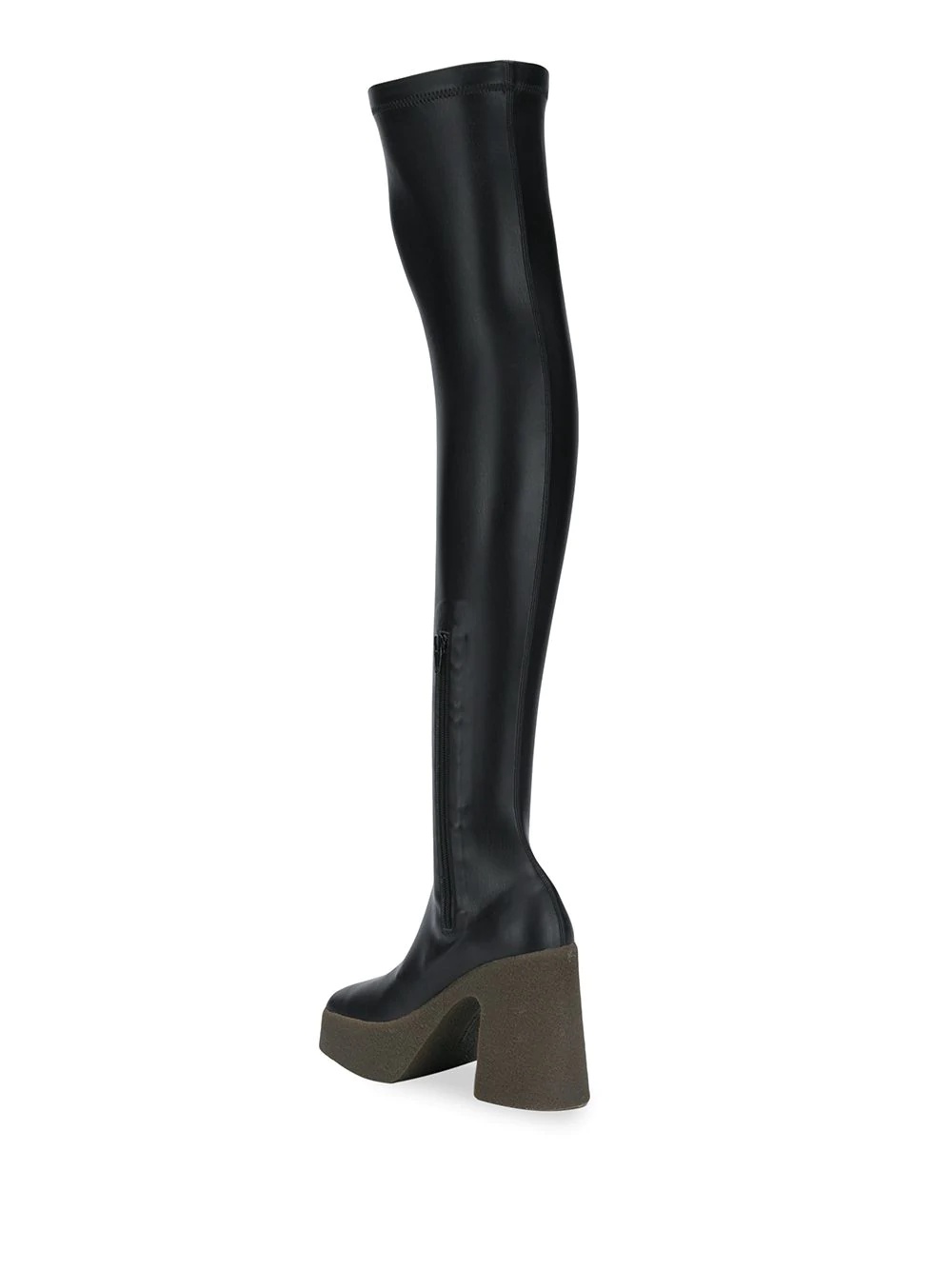 Stella Mccartney Platform Thigh-high Boots In Black