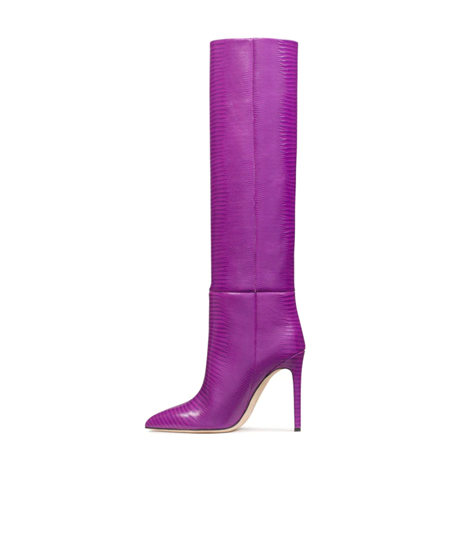 Paris Texas Lizard-striped Boots In Purple