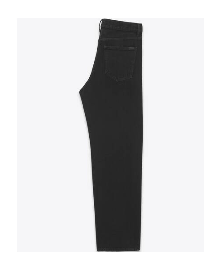 Saint Laurent Mick Long Straight-leg Jeans In Black