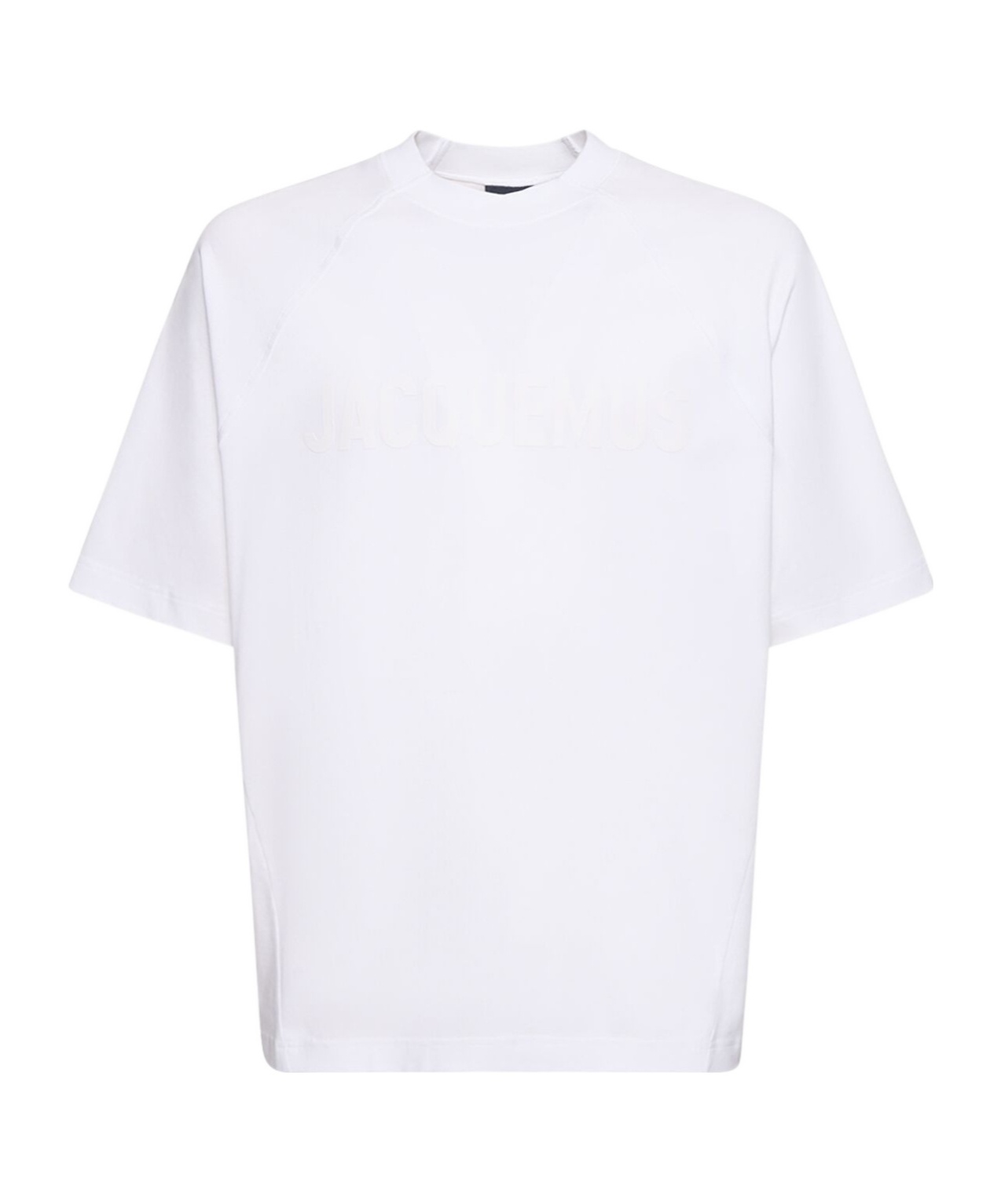 Jacquemus Typo Logo Crewneck T-shirt In White
