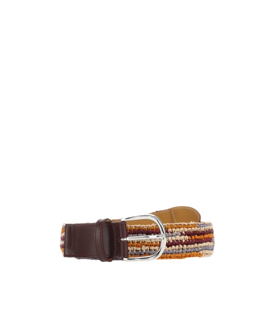 Shop Isabel Marant Zaf Leather-trimmed Raffia Belt In Brown