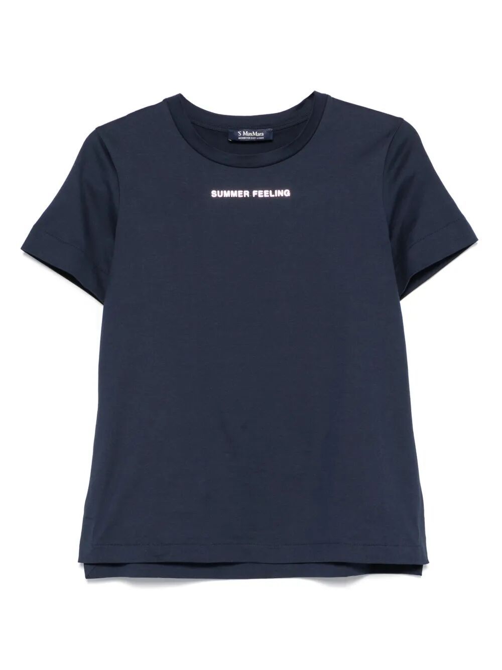 Max Mara Short-sleeved T-shirt In Navy Blue