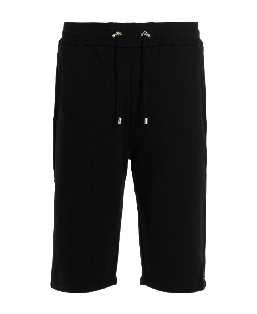 BALMAIN LOGO-PRINT TRACK SHORTS 