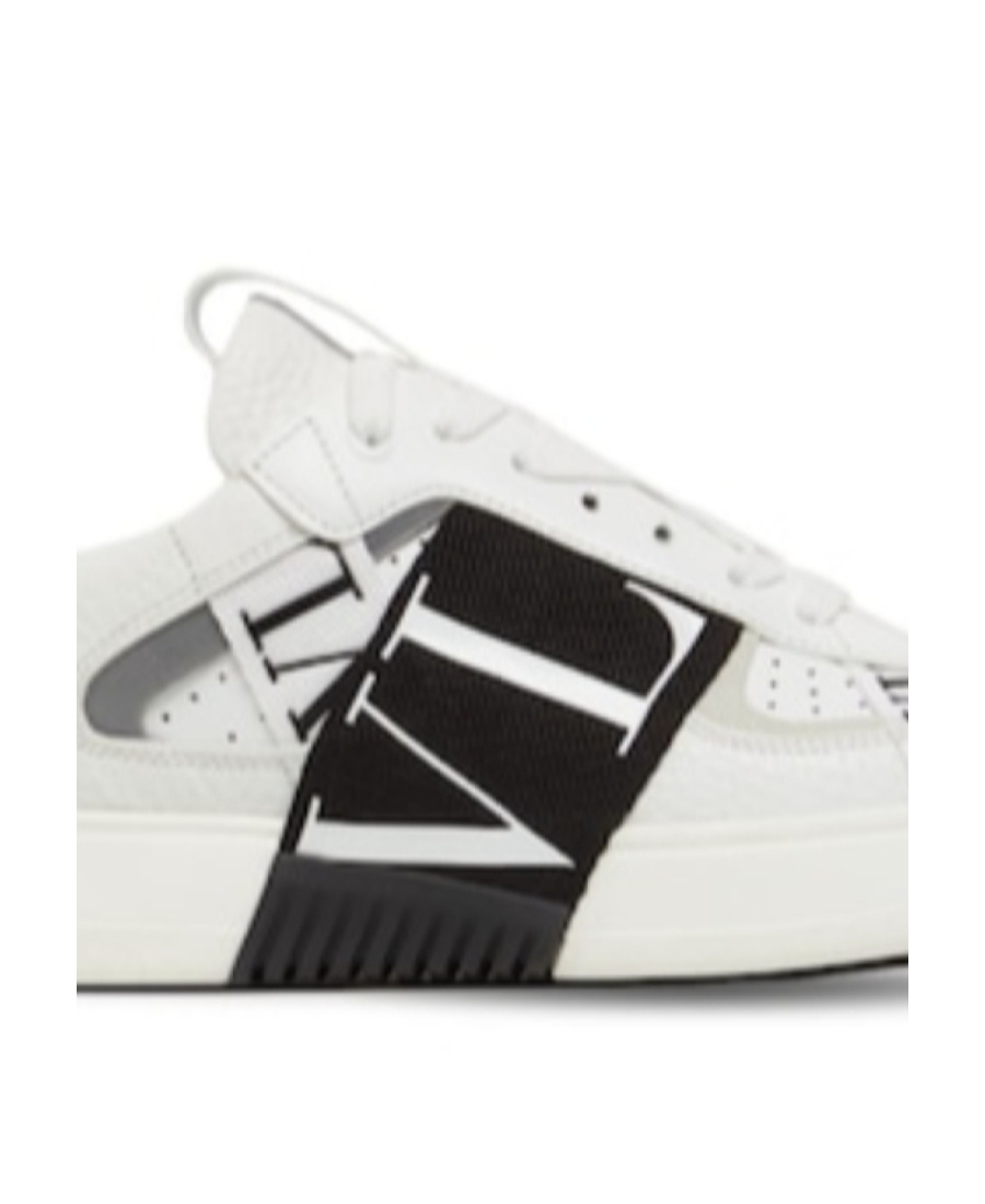 Valentino Vl7n Leather And Fabric Low-top Sneakers