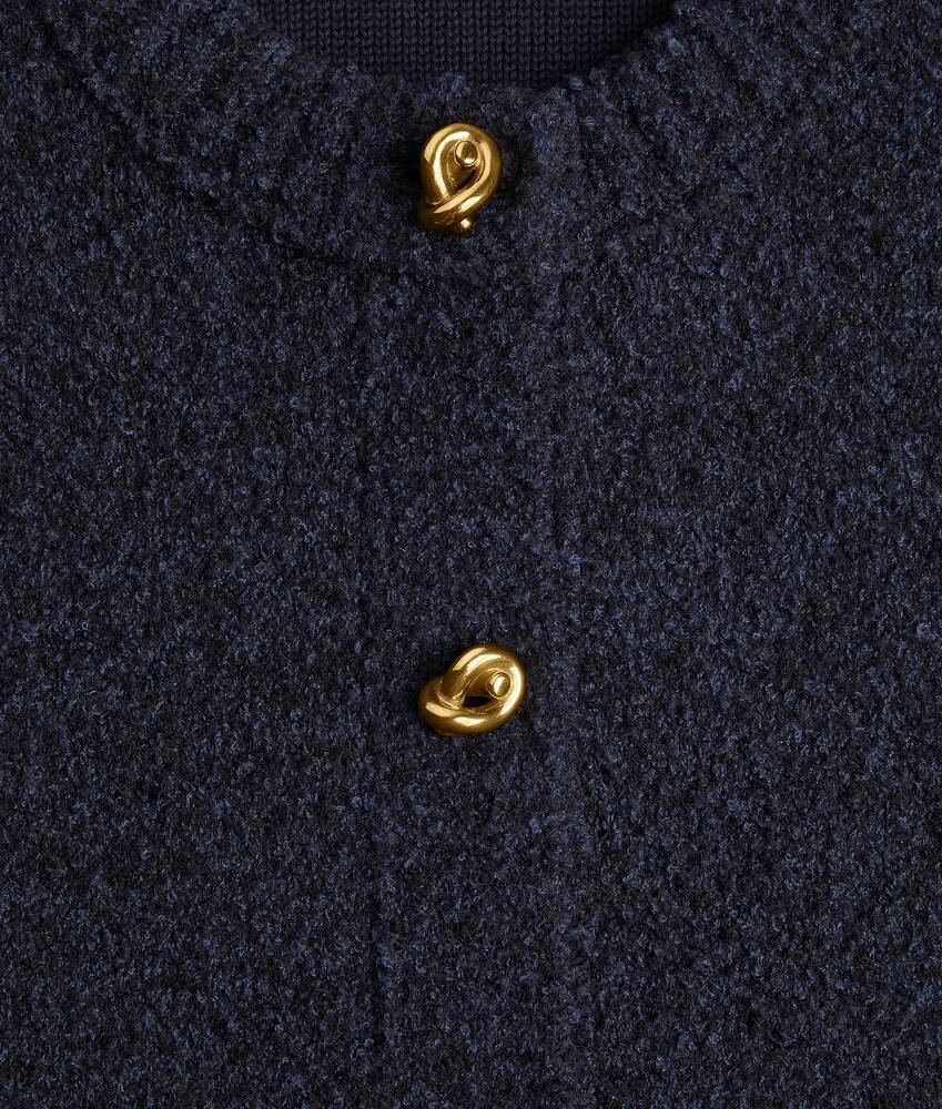 Bottega Veneta Boucle Cardigan In Black