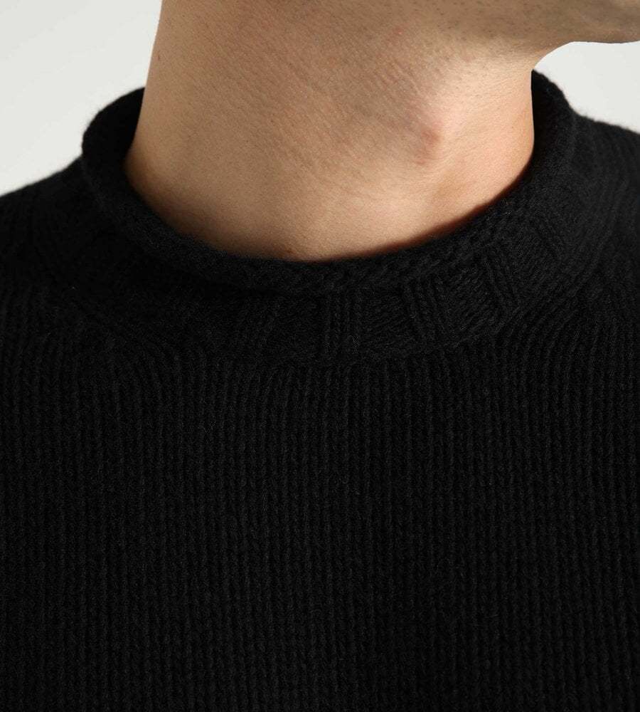 C.p. Company Ribbed-knit Sweater In Black