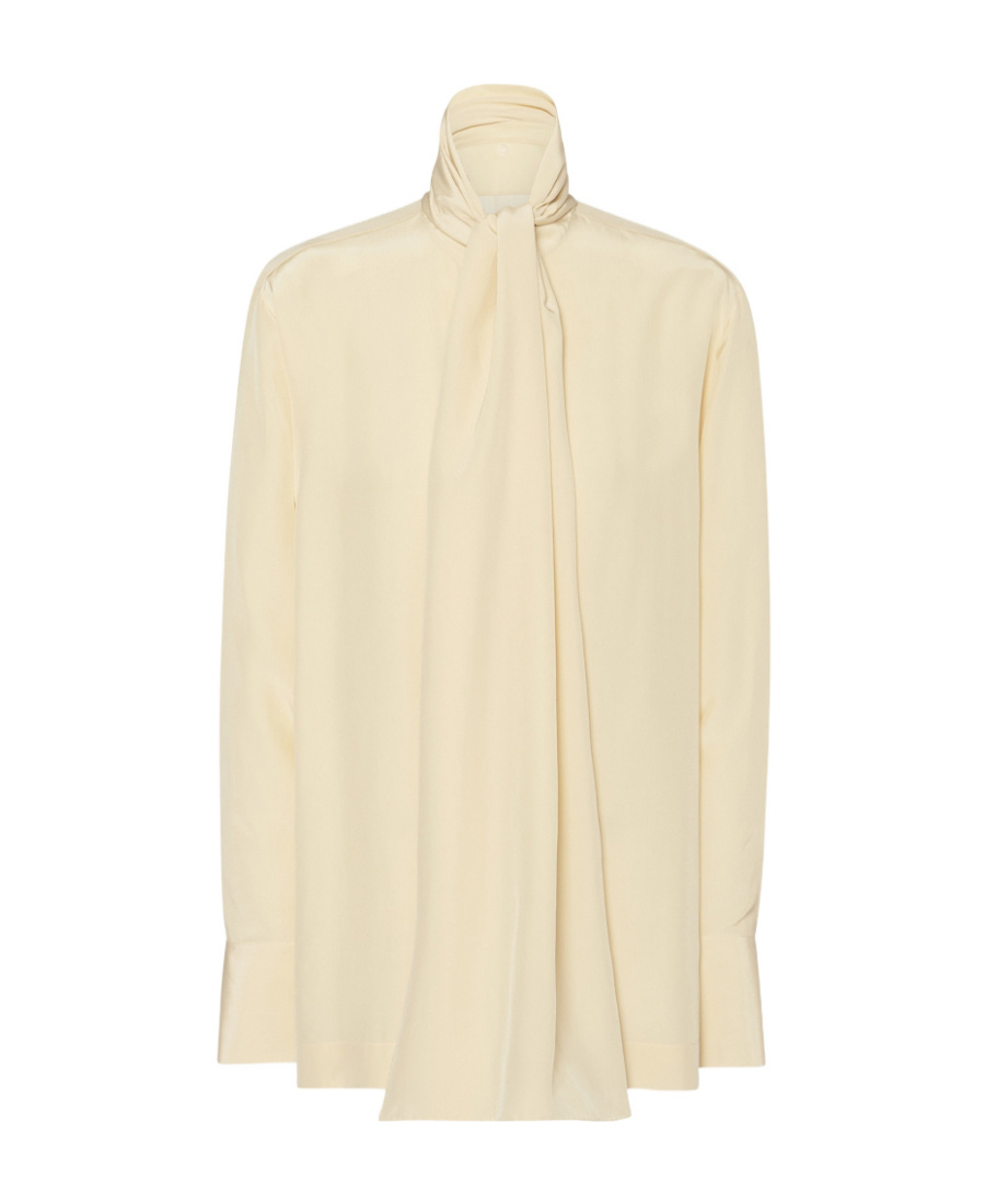 The Row Peony Long-sleeved Blouse In Brown