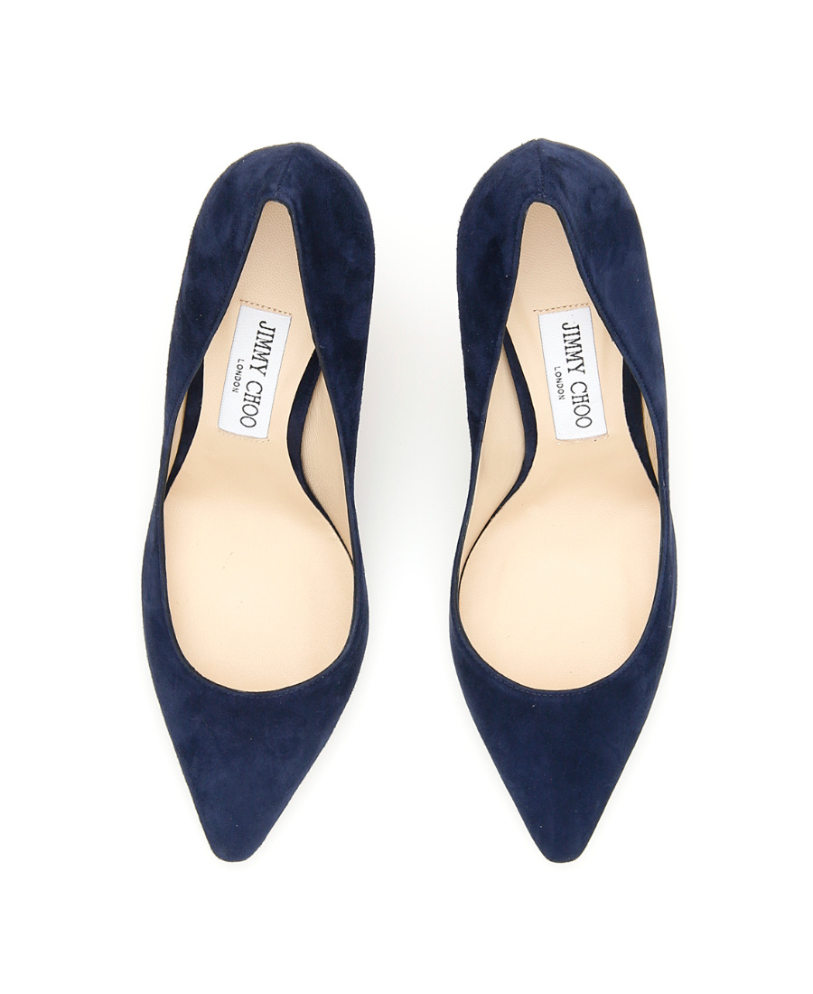 Jimmy Choo Romy 85 Thin-sole And Shallow High Heels In Blue
