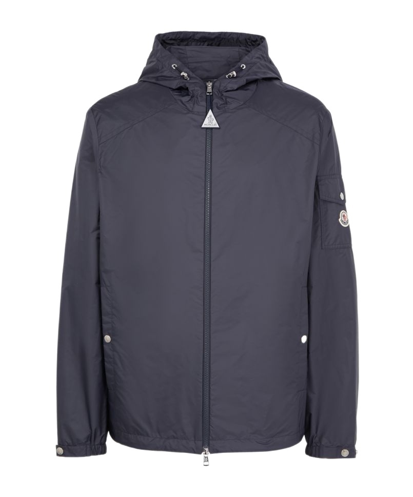 Moncler Lightweight Water-proof Jacket In Navy Blue