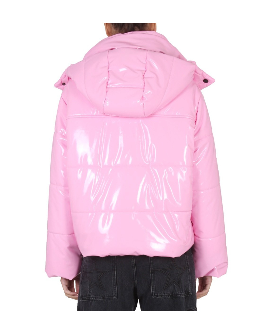 Msgm Quilted Puffer Jacket In Pink