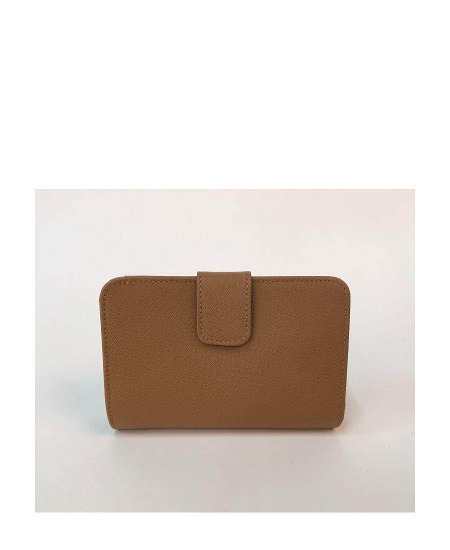 Prada Embossed Wallet In Brown