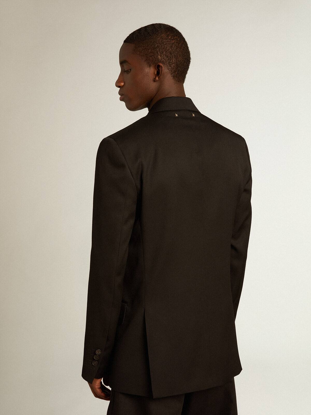 Golden Goose Men's Double-breasted Wool Jacket In Black