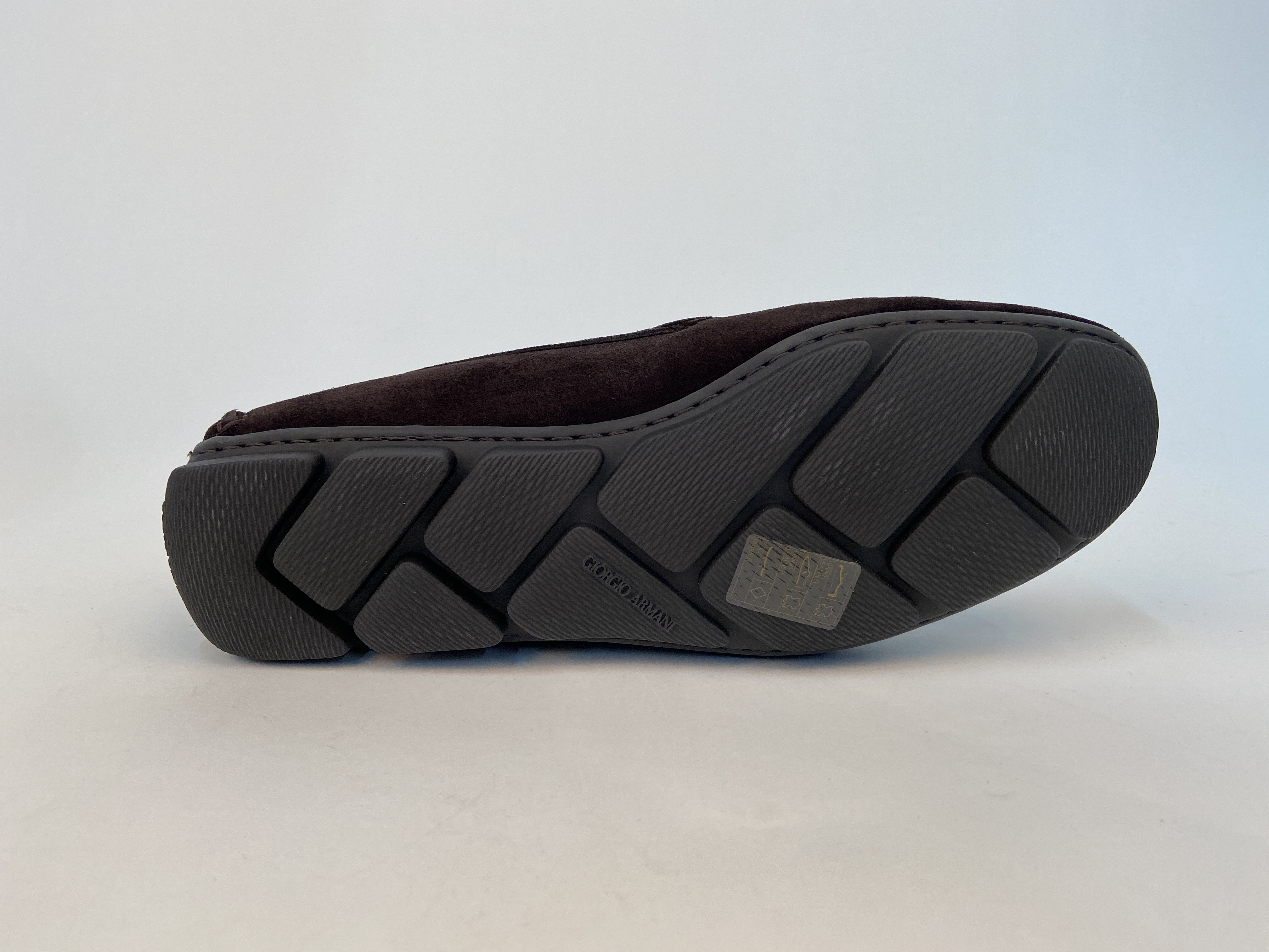 Giorgio Armani Logo Leisure Business Shoes In Black