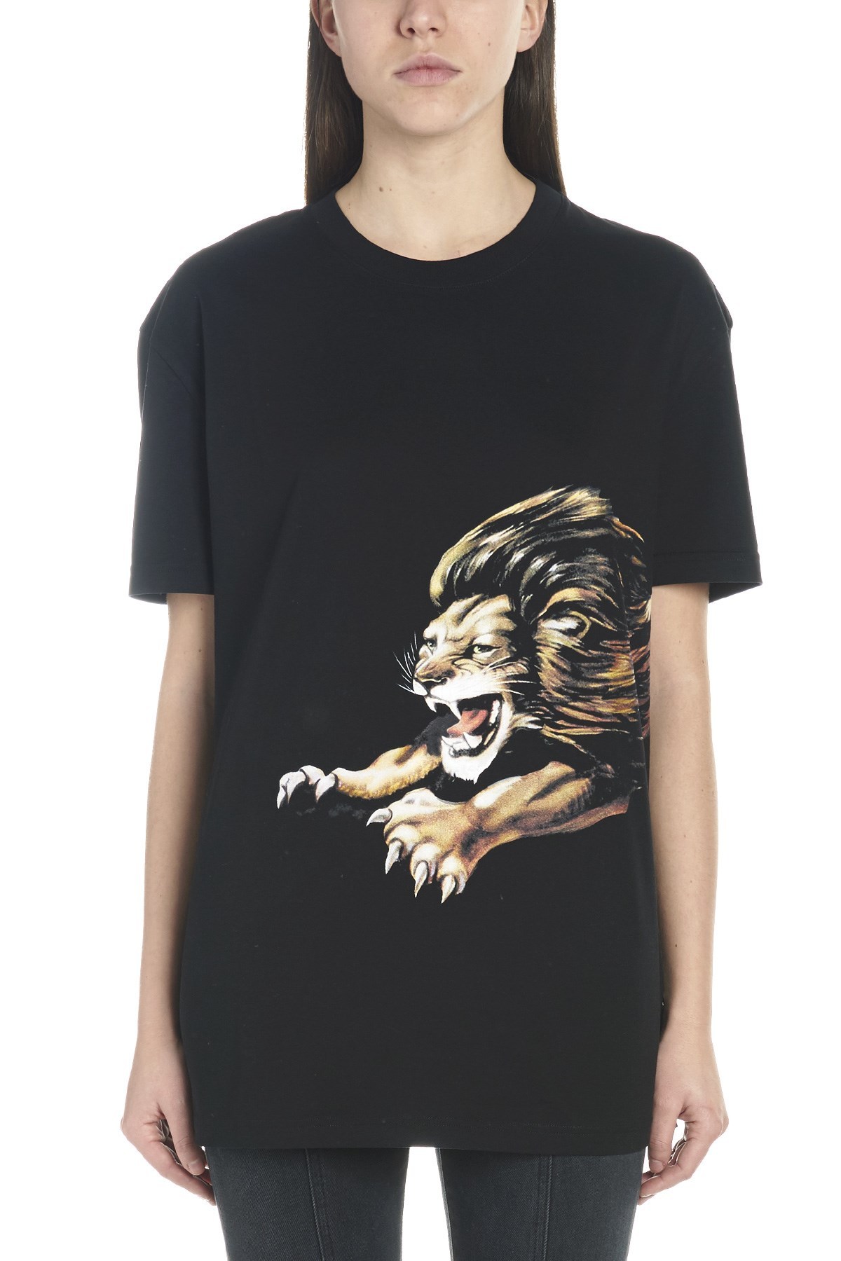 Givenchy Leo Printed Oversized T-shirt In Black