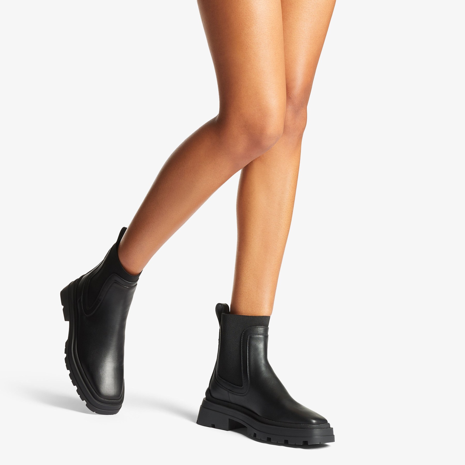 Shop Jimmy Choo Square-headed Short Boots In Black