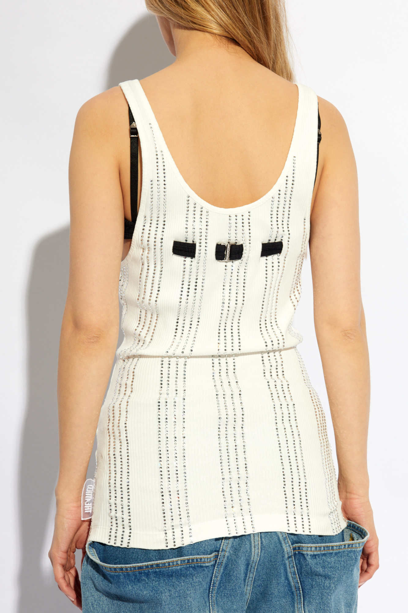 Attico Double-layered Top In White
