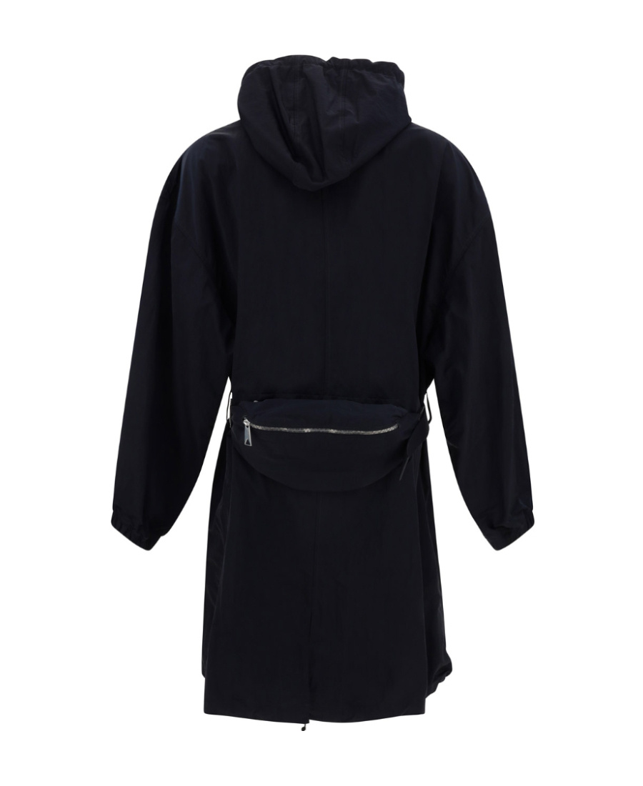 Bottega Veneta Hooded Coat In Black