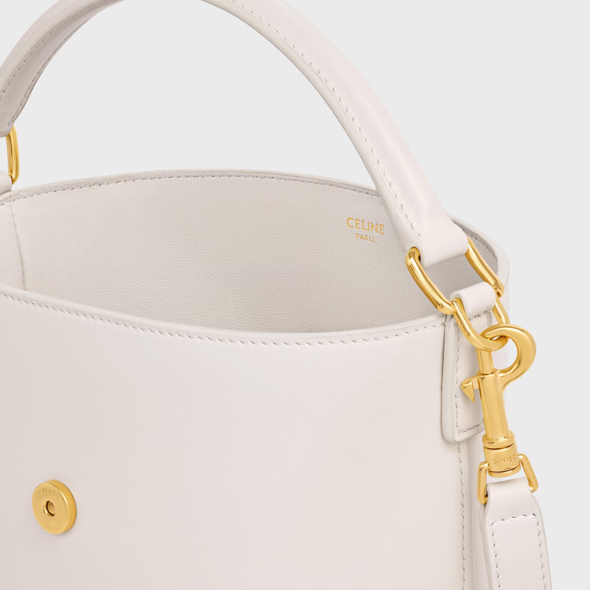 Celine Small Bucket Louise In Smooth Calfskin In Nude