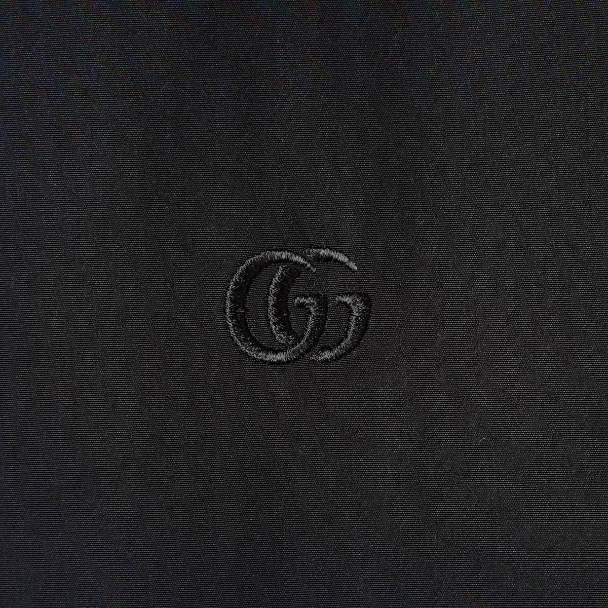 Gucci Cotton Poplin Dress With Horsebit Belt In Black