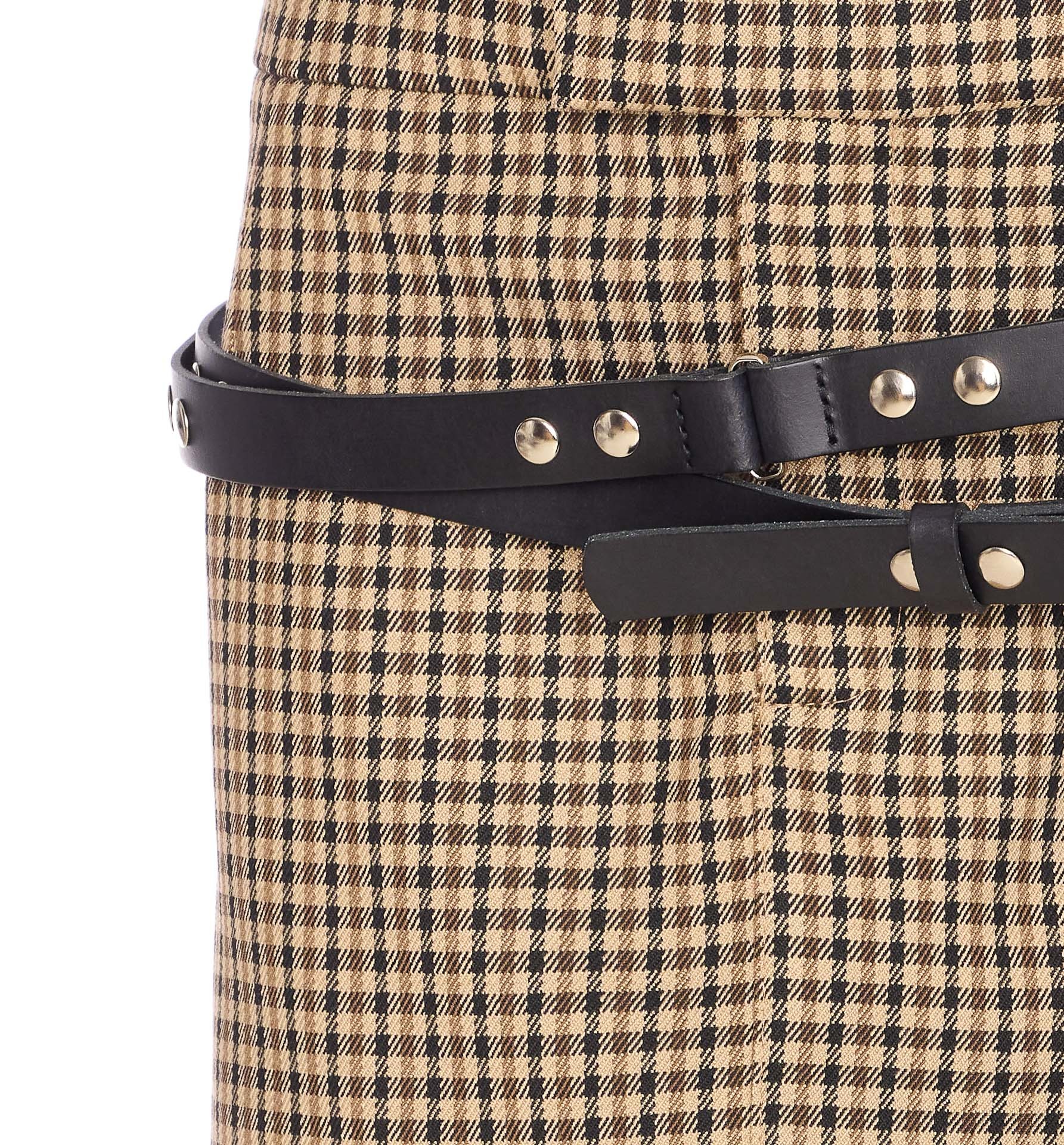 Aniye By Plaid Pattern Mini Skirt In Brown