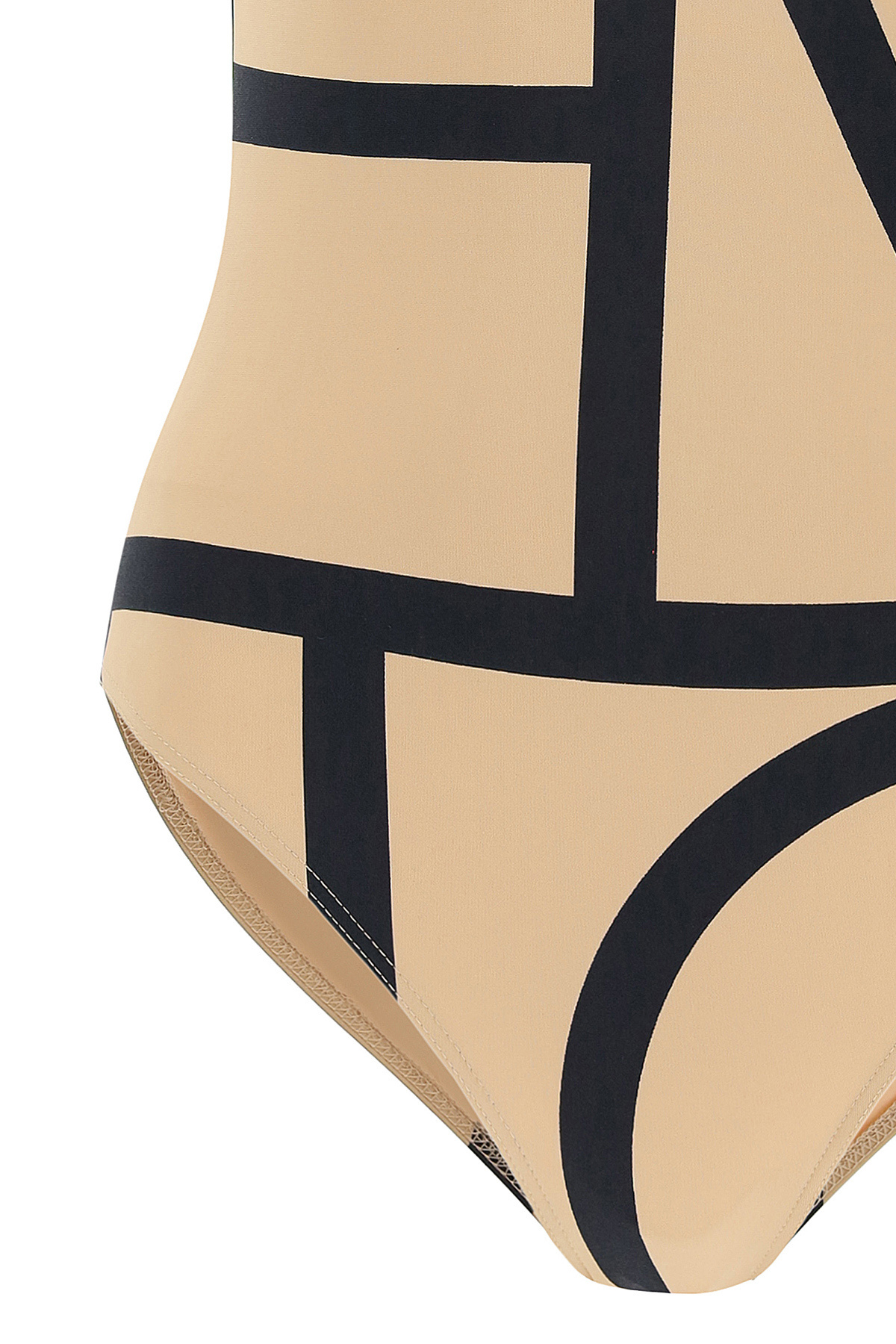 Shop Totême Logo-print Swimsuit In Nude