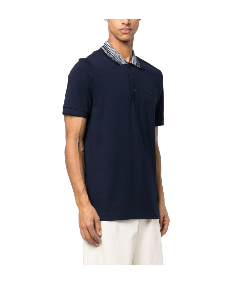 Missoni Logo Short-sleeved Polo Shirt In Black