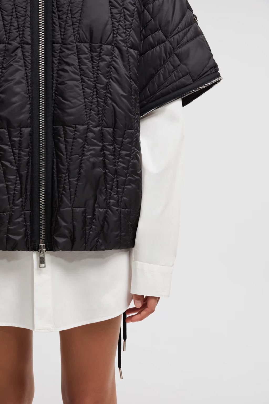 Moncler X Willow Smith Long-sleeved Down Jacket In Black