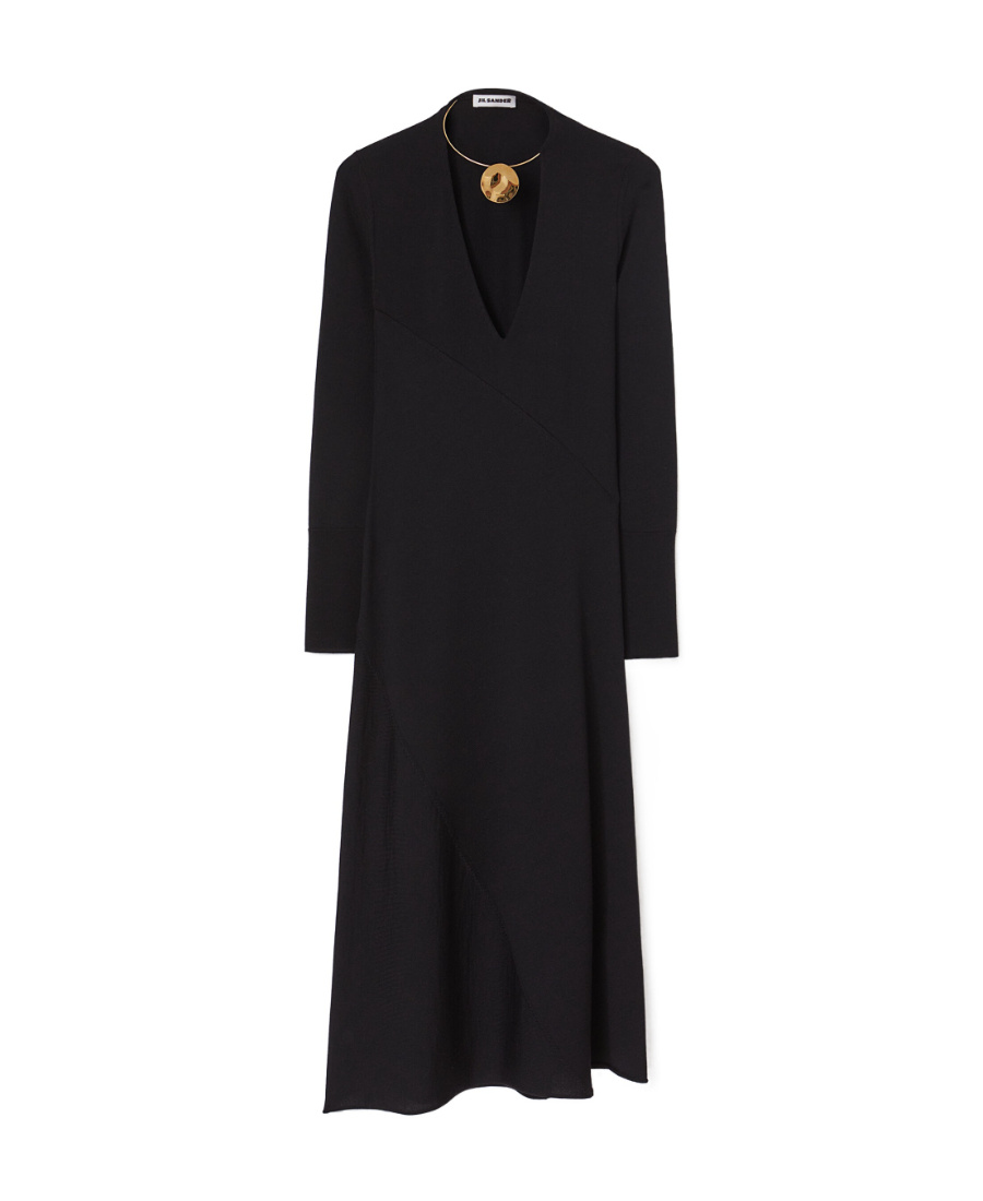 Shop Jil Sander Knit Dress In Black
