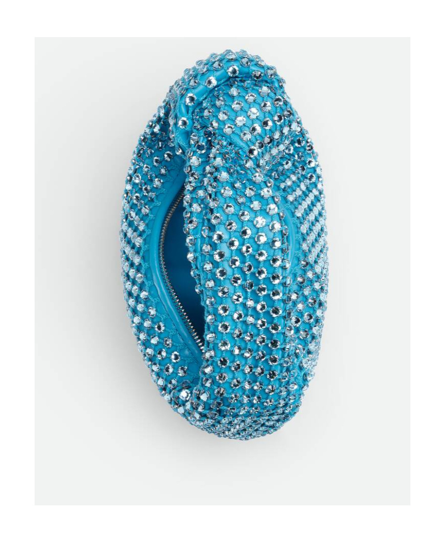Bottega Veneta Logo Mini Handbag In Blue
