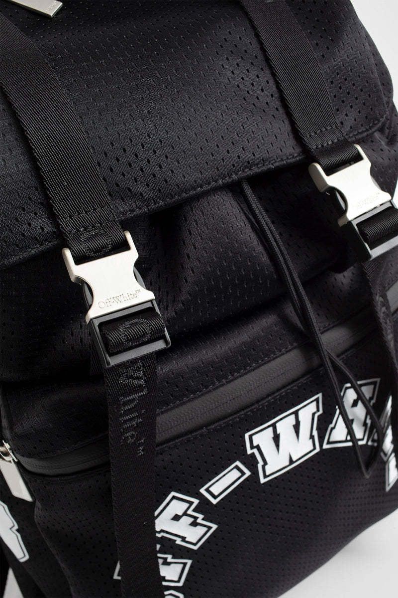 Off-white Outdoor Hike Mesh Backpack In Black