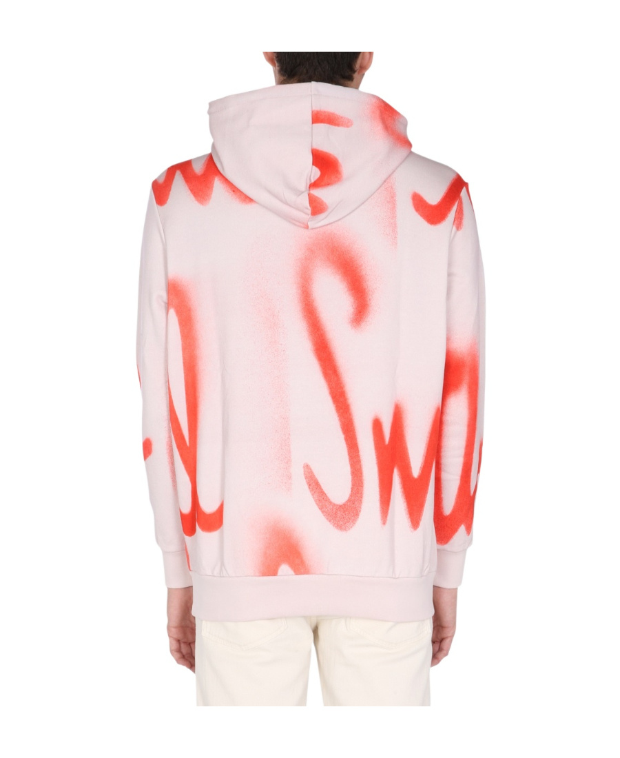 Paul Smith Logo-print Drawstring Hoodie In Pink