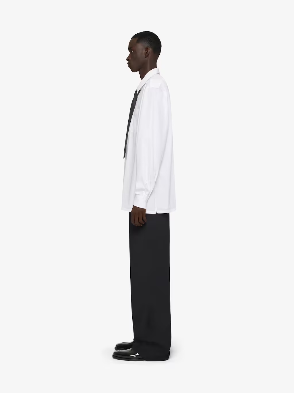 Givenchy Lapel Long-sleeved Shirt In White