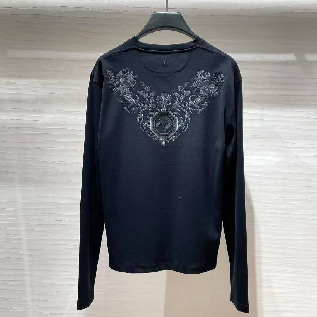 Stefano Ricci Long-sleeved T-shirt In Black