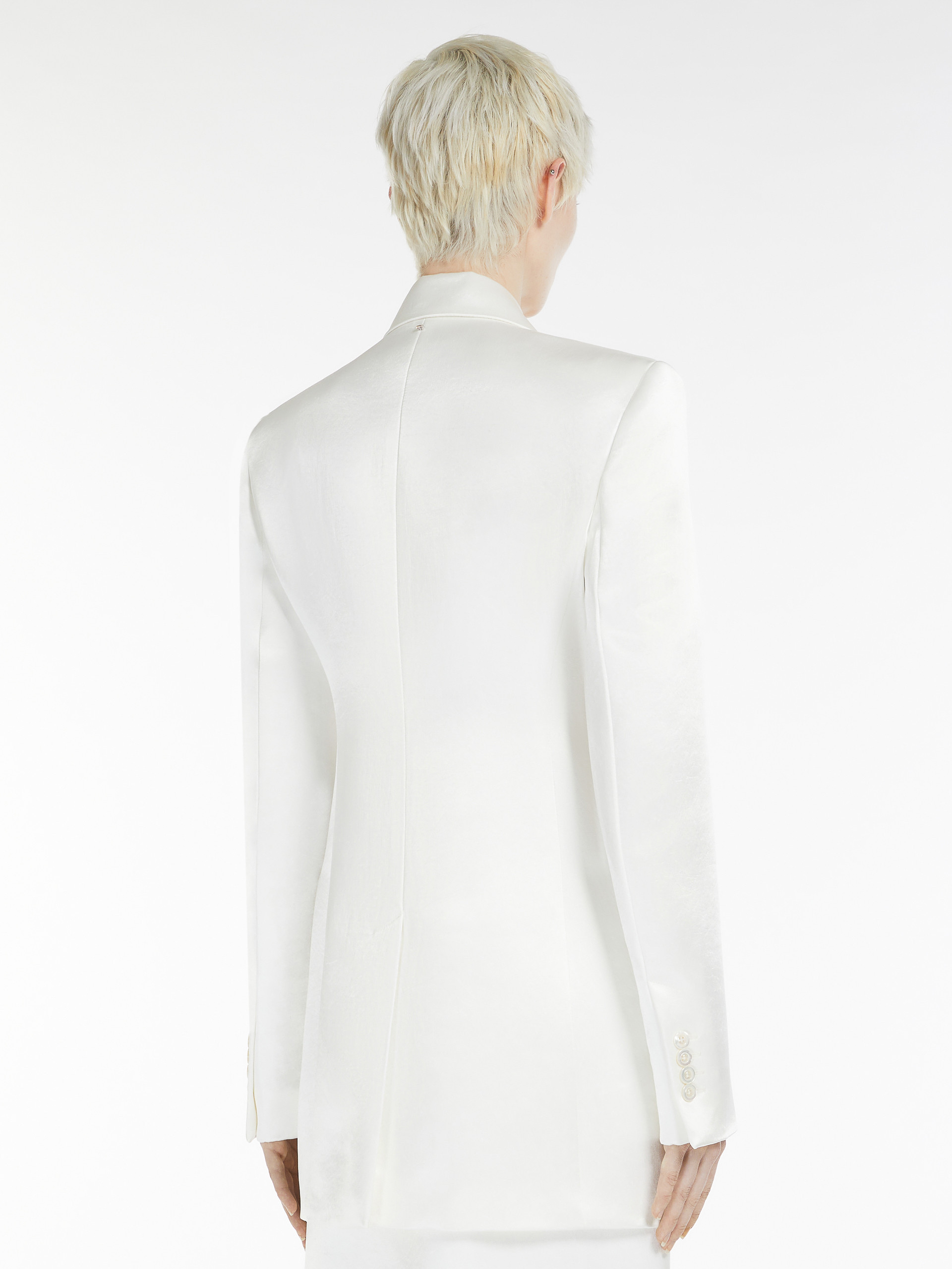 Sportmax Double-breasted Suit Jacket In White