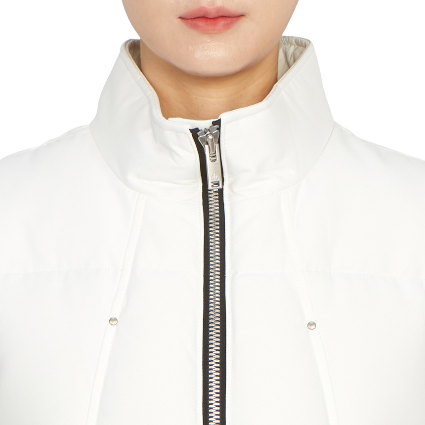 Moose Knuckles Down Vest With Standing Neck In White