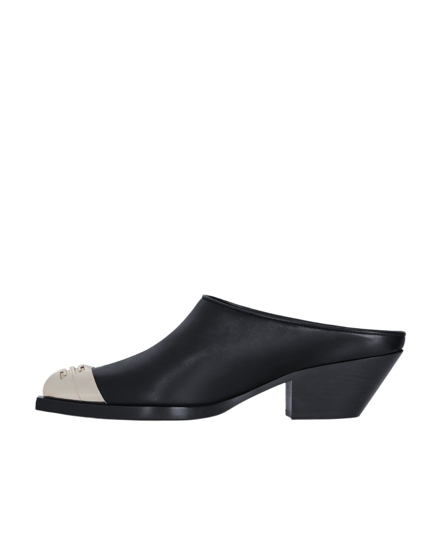 Givenchy Logo Pointed Muller Shoes In Black