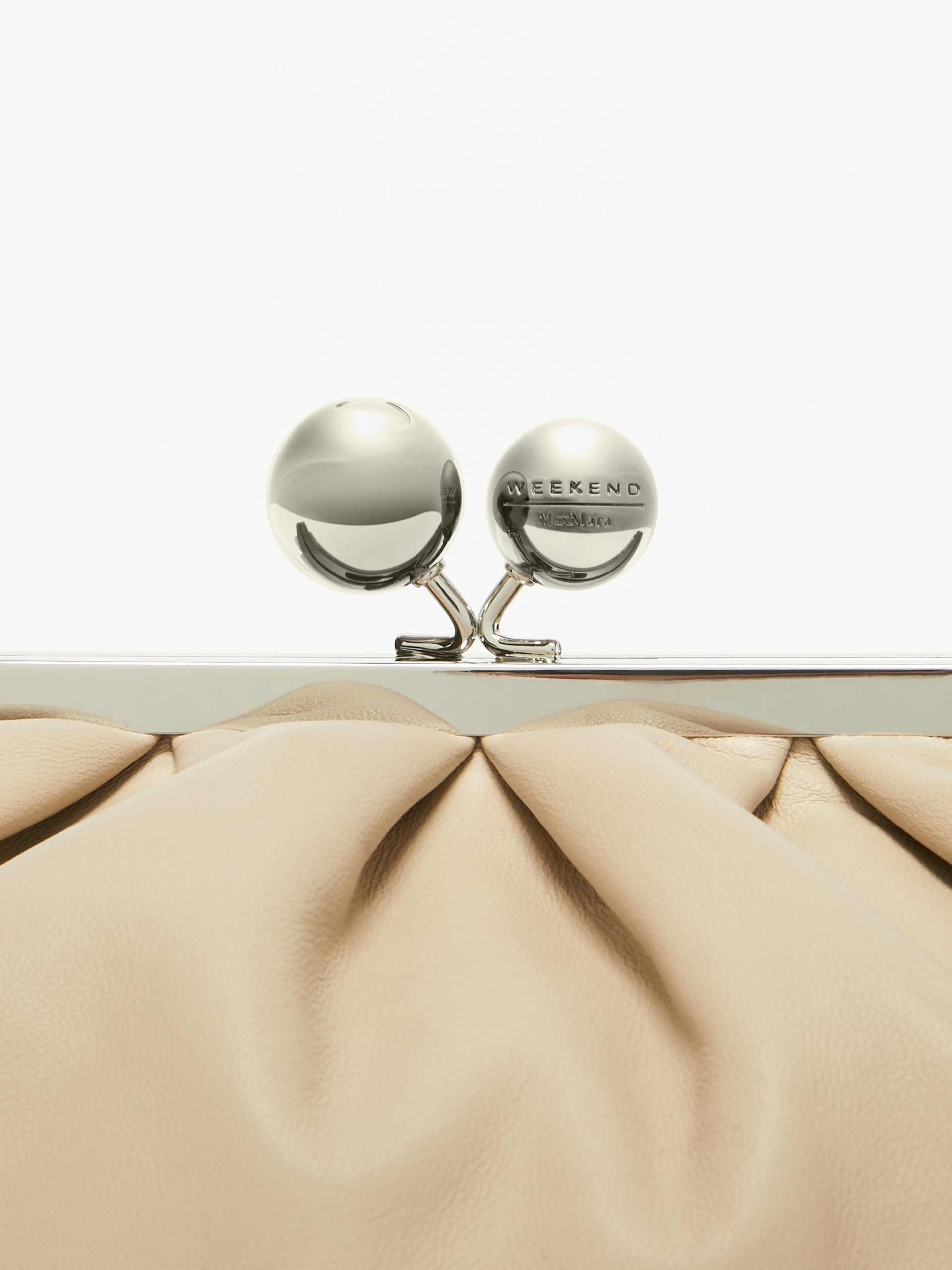 Weekend Max Mara Medium Pasticcino Shoulder Bag In Nude