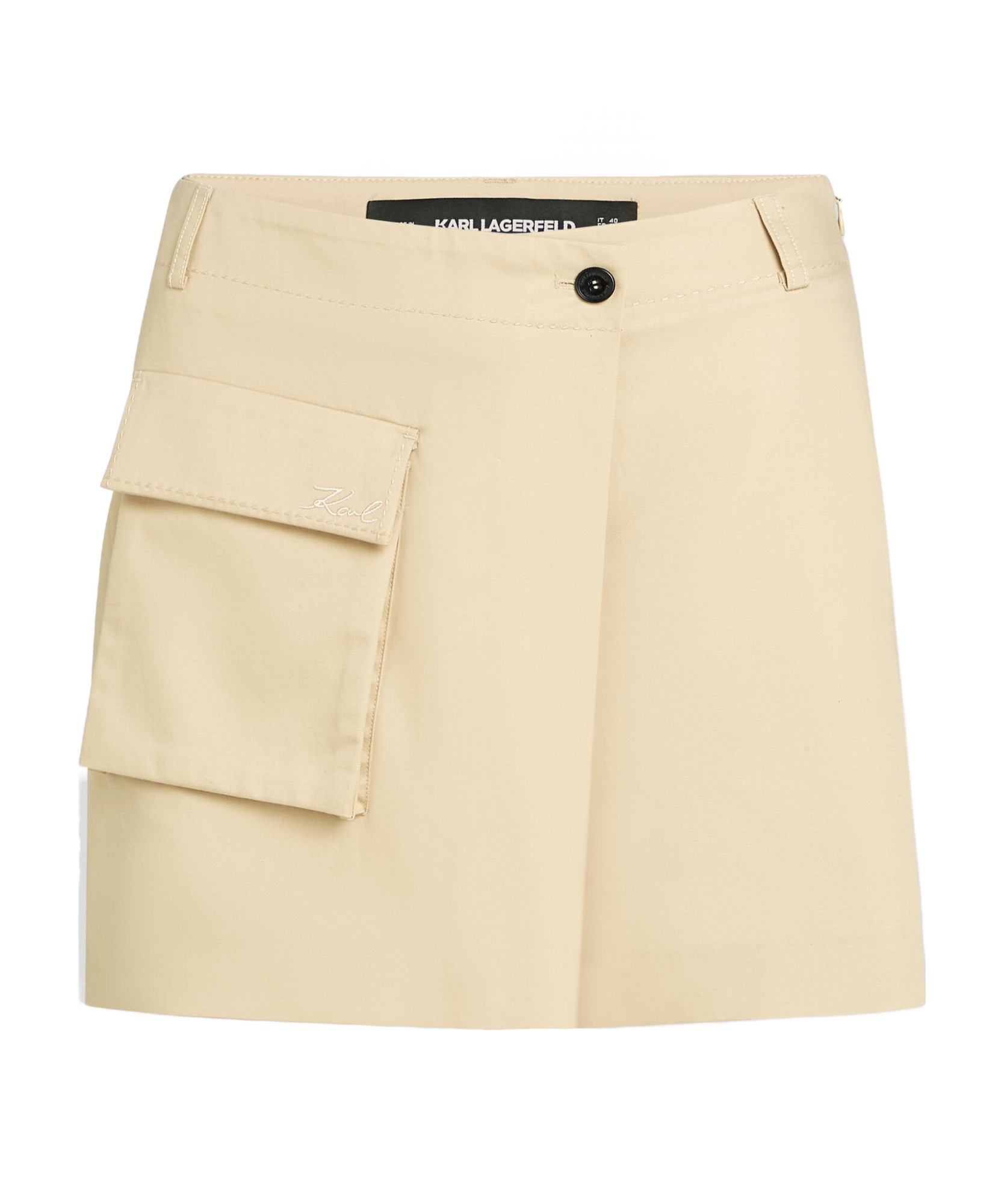 Shop Karl Lagerfeld Patch Pocket Skort In Nomad