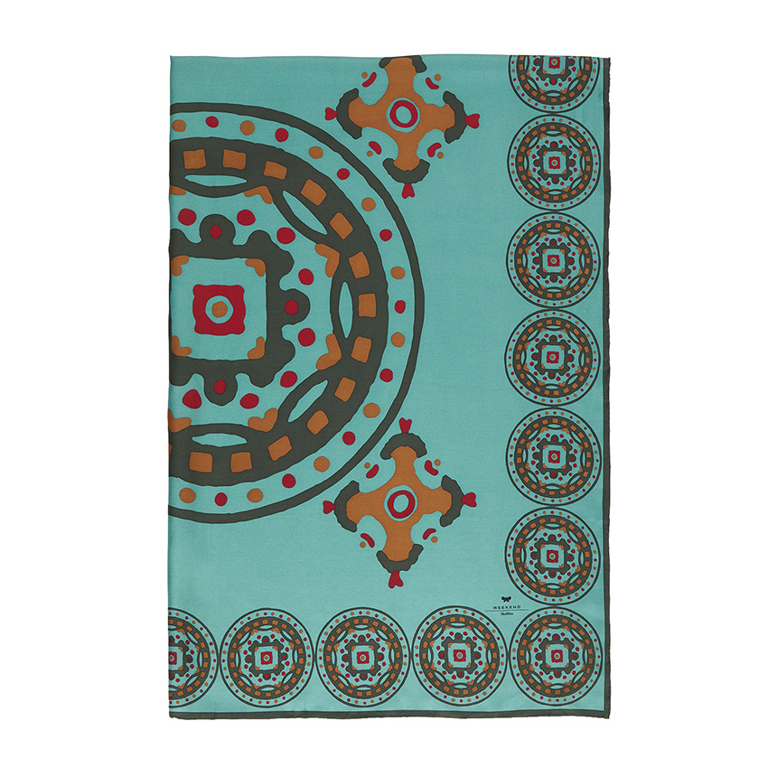 Weekend Max Mara Patterned Silk Scarves In Green