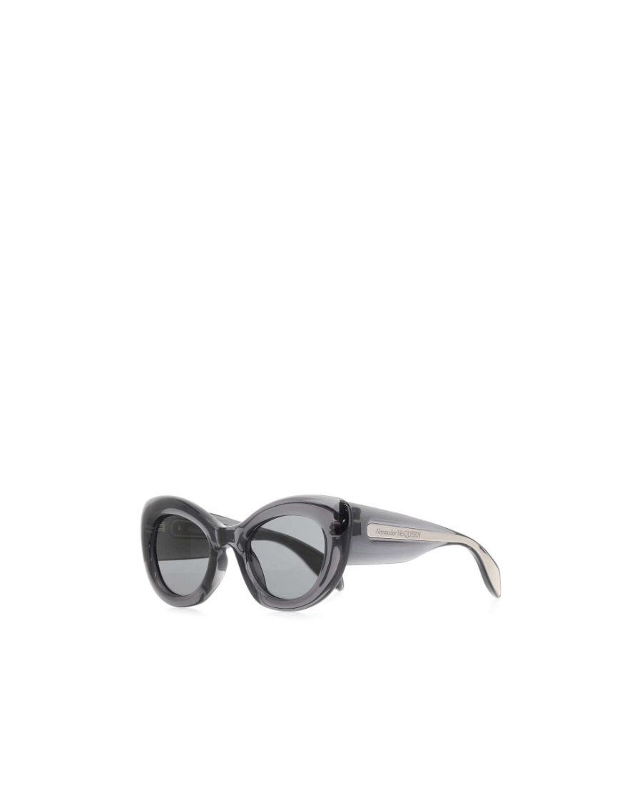 Alexander Mcqueen Dark Grey Cat Eye Sunglasses In Gray