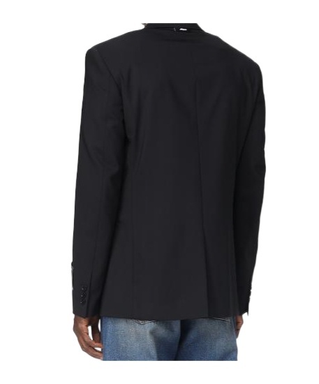 Msgm Single-breasted Blazer In Black
